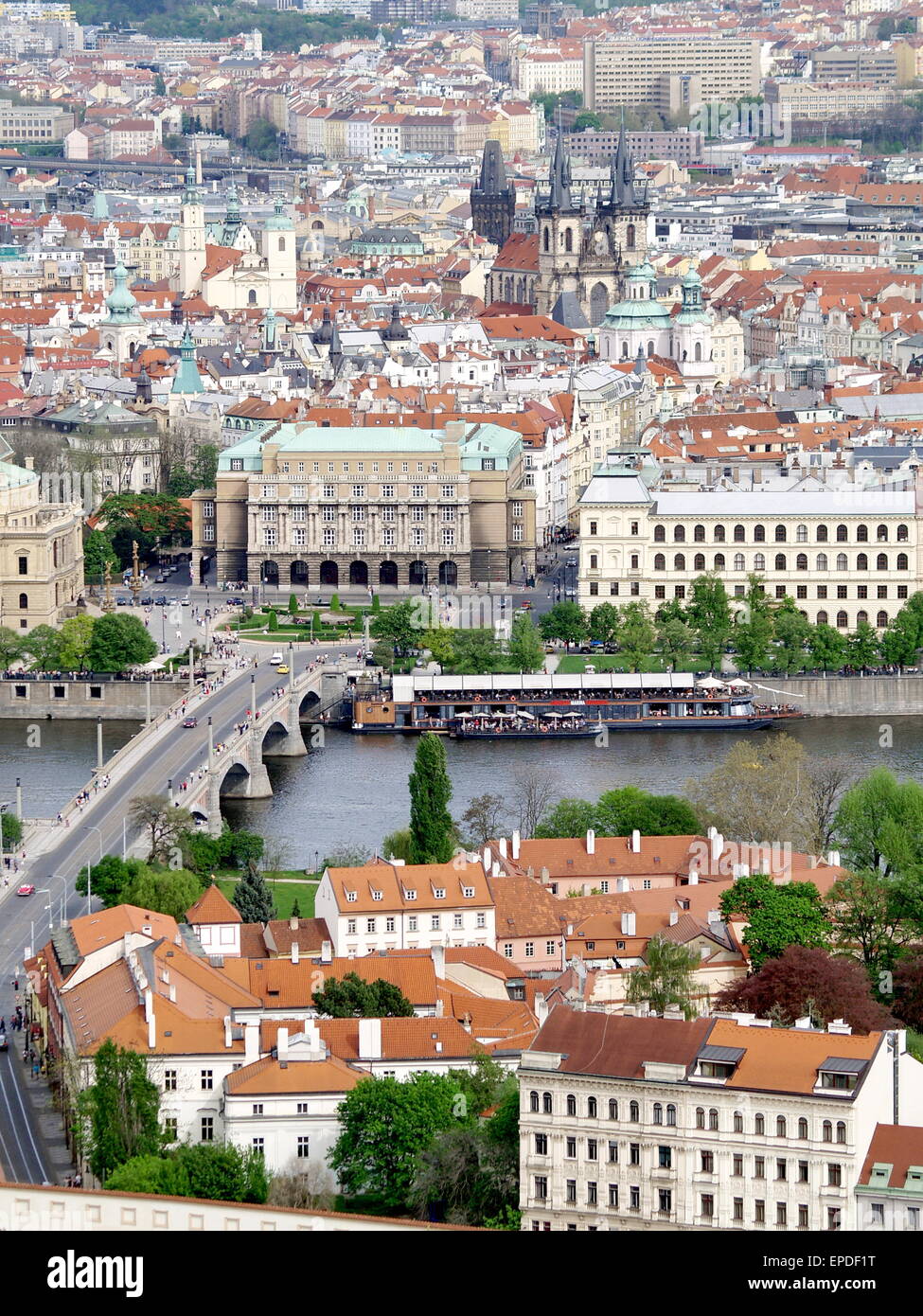 Città di Praga dal di sopra Foto Stock