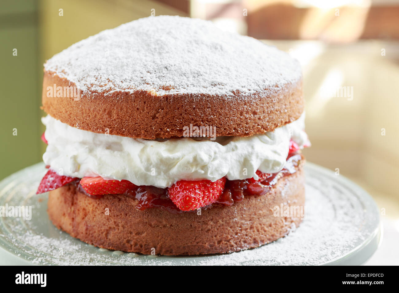 Victoria sponge cake Foto Stock