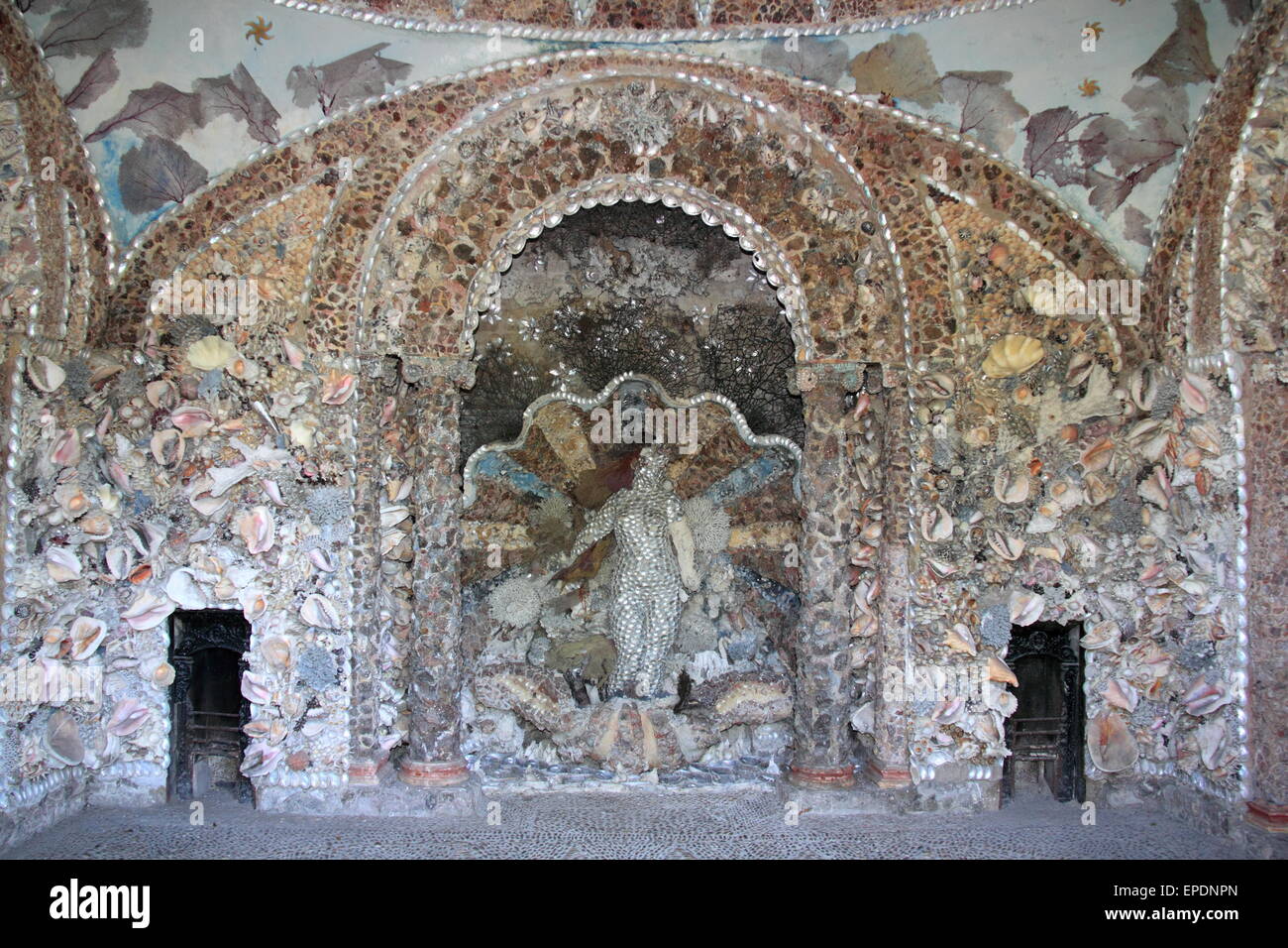 Shell Grotto, Hampton Court House, Hampton Court Green, Greater London, Inghilterra, Gran Bretagna, Regno Unito, Regno Unito, Europa Foto Stock