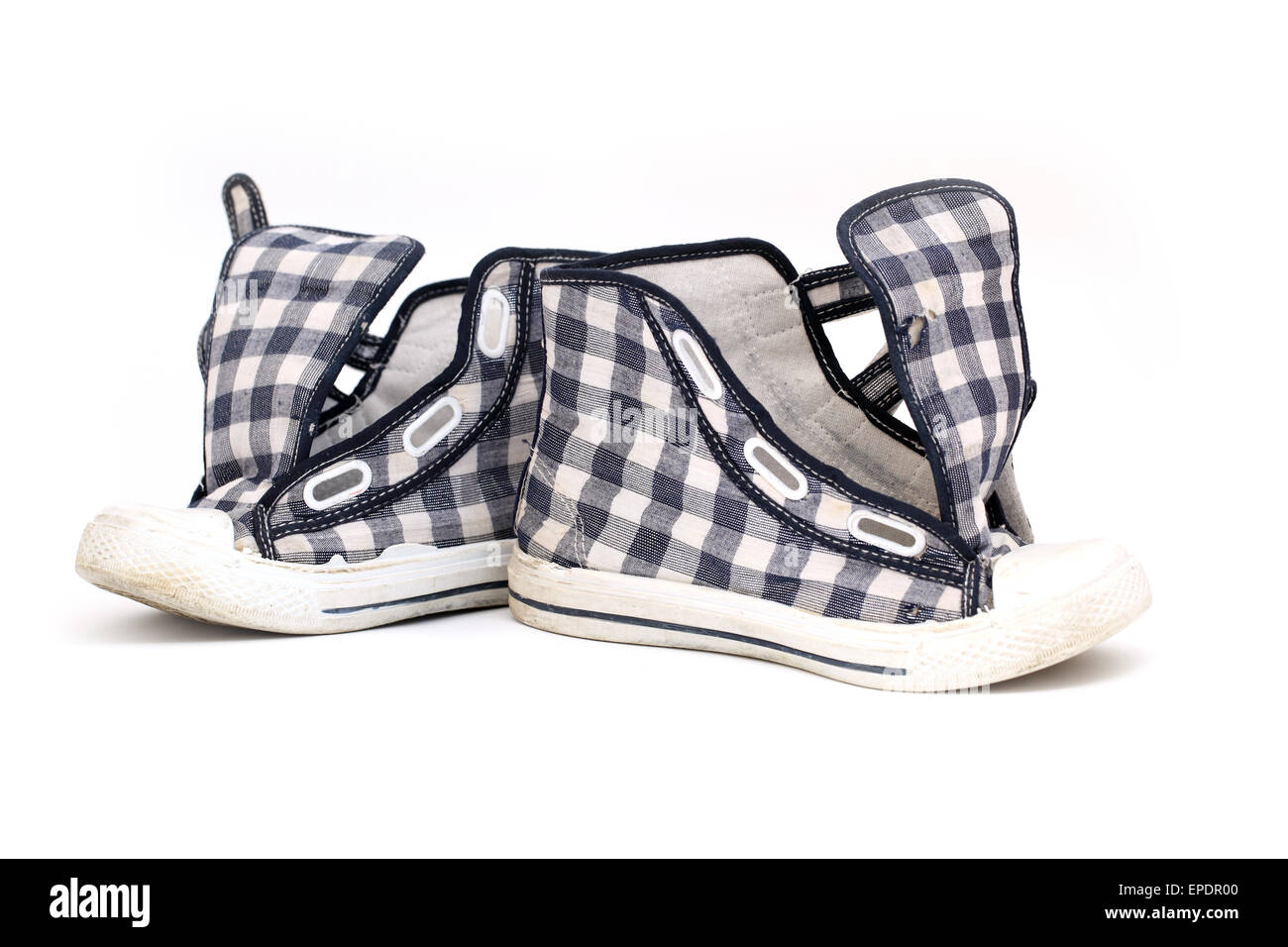 Sneakers su sfondo bianco Foto Stock