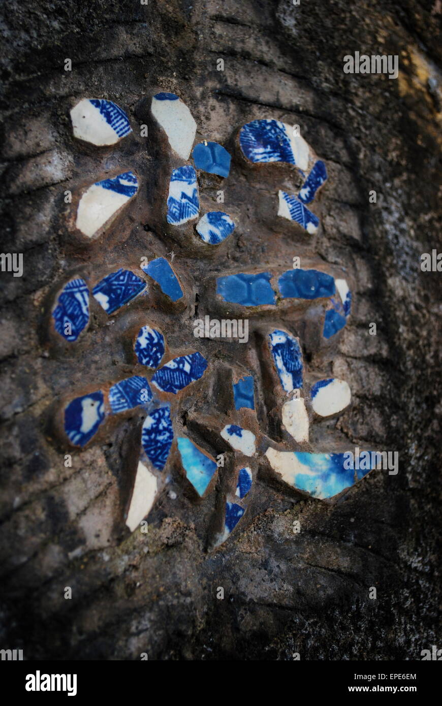 La calligrafia cinese presso la tomba e giardini di Tu Duc imperatore in tinta, Vietnam Foto Stock