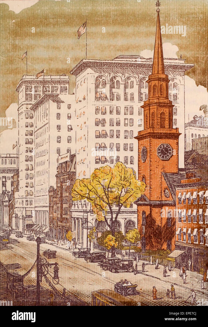 Broad Street, Newark, NJ, circa 1917 Foto Stock