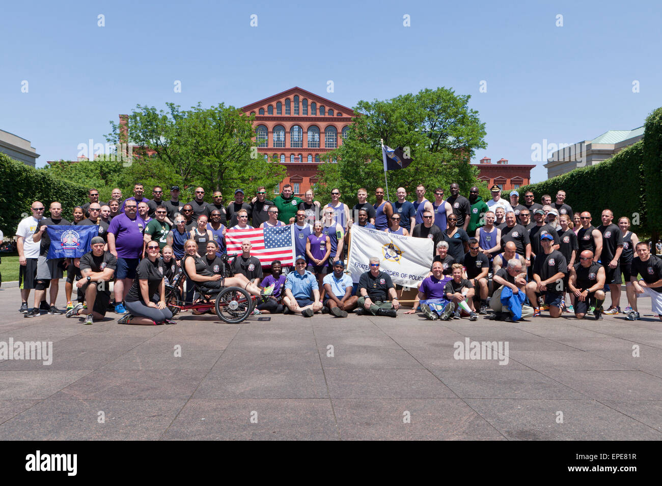 La polizia nazionale settimana 2015, fraterno ordine di polizia foto di gruppo - Washington DC, Stati Uniti d'America Foto Stock