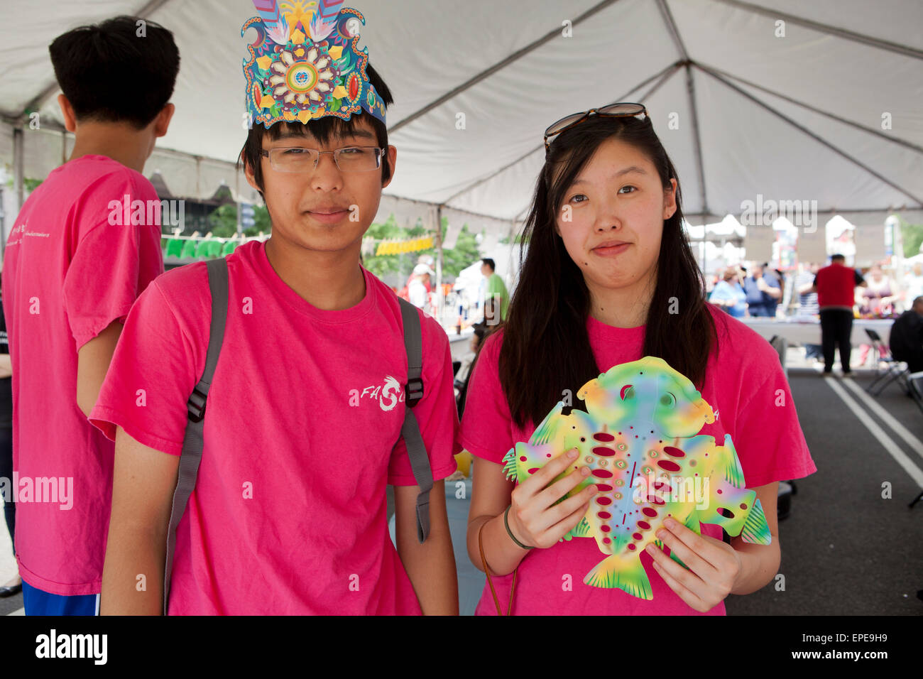 I partecipanti di Taiwan presso il National Asian Heritage Festival - Washington DC, Stati Uniti d'America Foto Stock