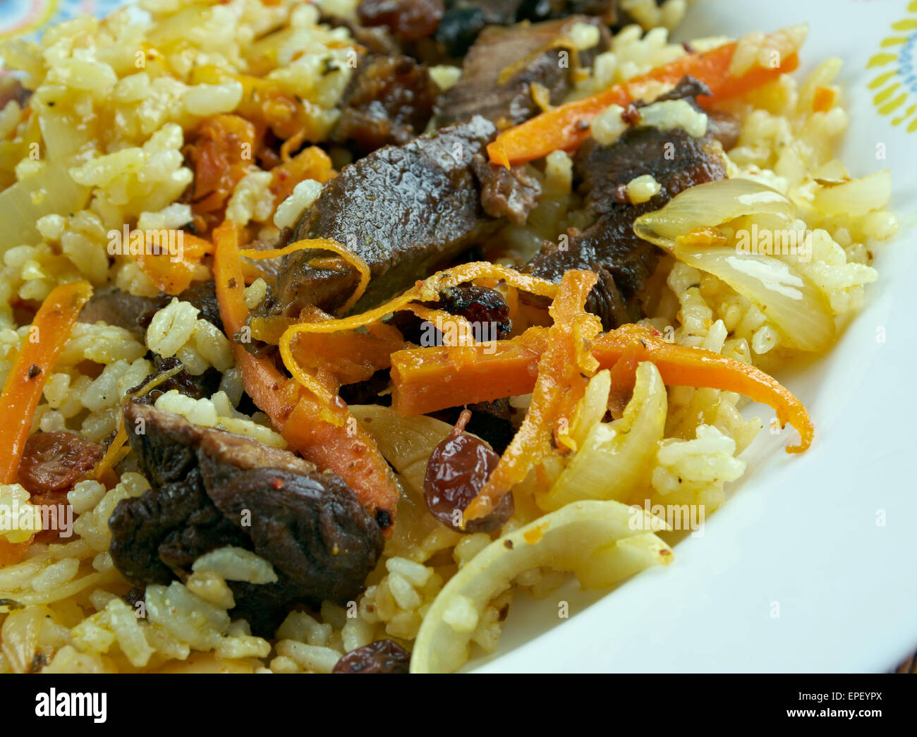 Kabuli Palaw - Afghanistan riso kabuli pulao Foto Stock