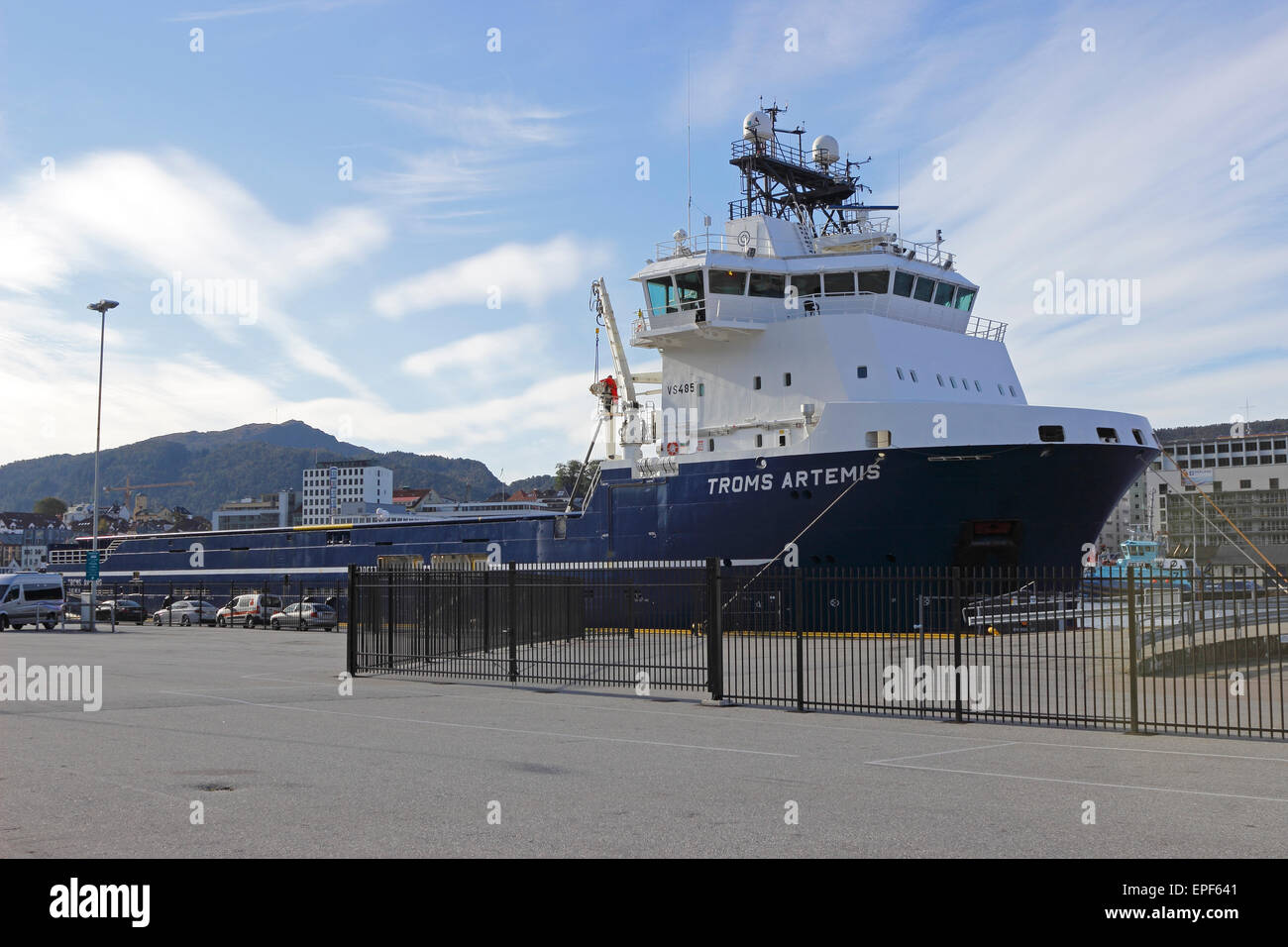 Alimentazione offshore Nave Troms Artemis Foto Stock