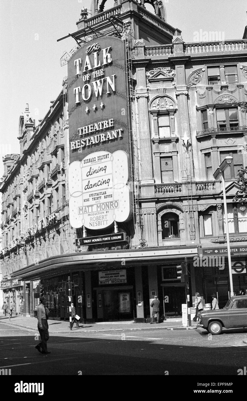 Vista esterna del London Hippodrome, dopo la sua conversione nel parlare della città ristorante del teatro. Circa 1971. Foto Stock