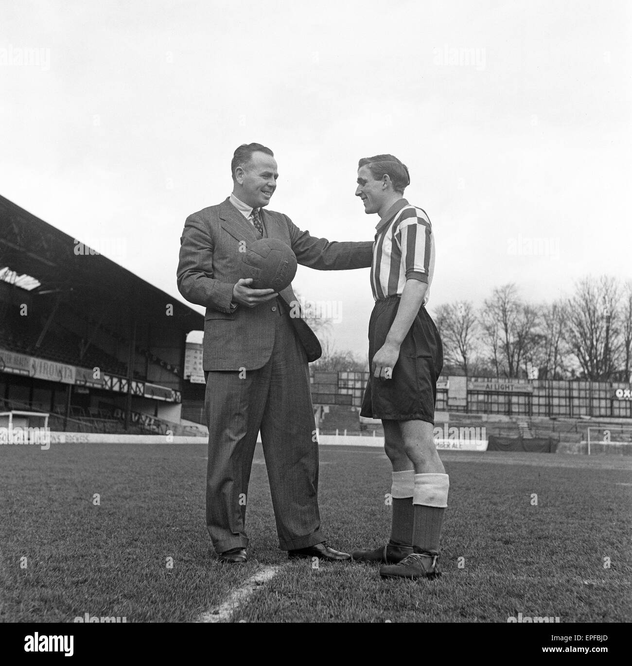 Bill Dodgin, Southampton FC Manager, Gennaio 1946 ad agosto 1949, raffigurato, Gennaio 1949. Foto Stock