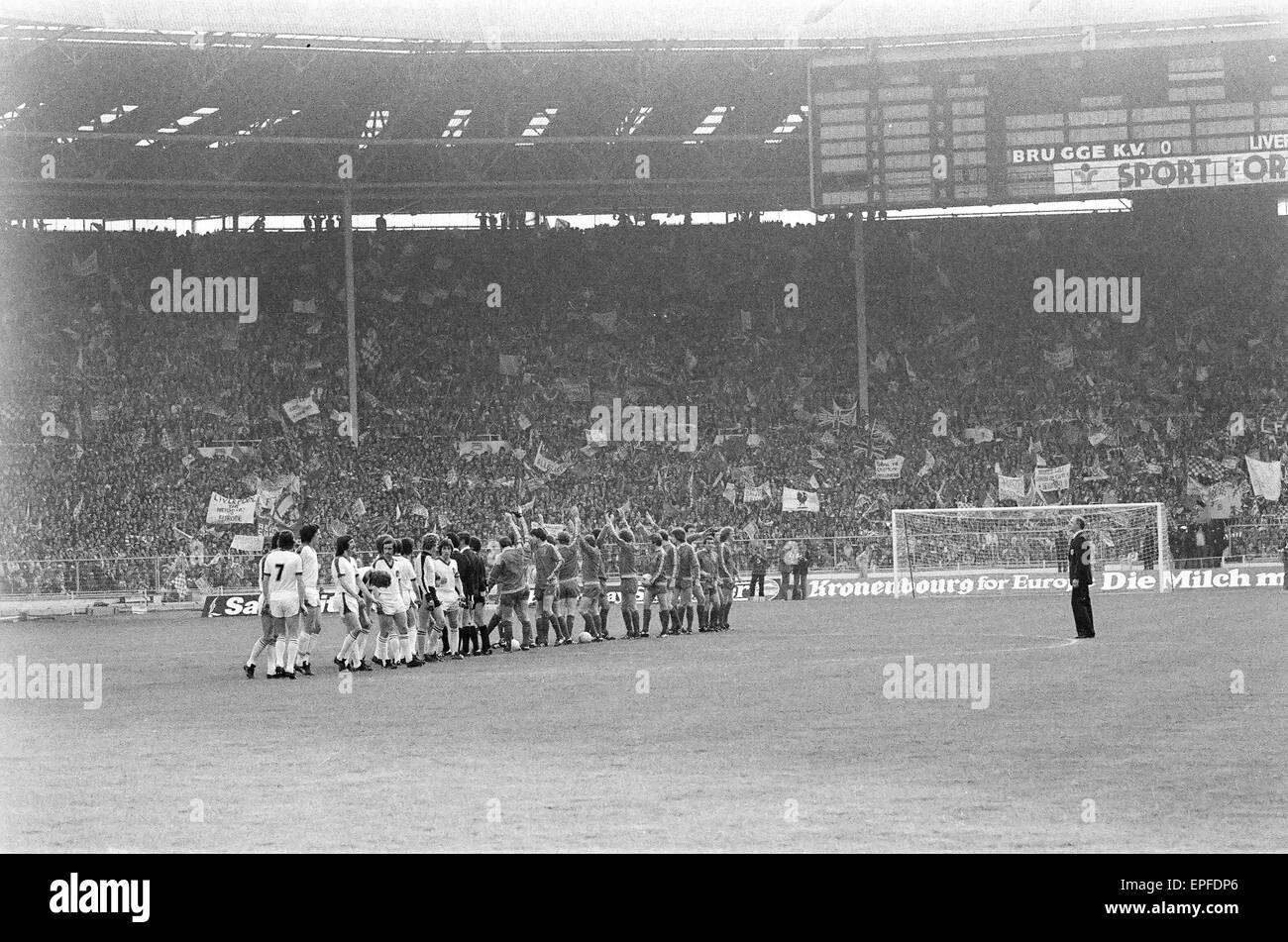 Liverpool v Club Brugge, 1978 European Cup finale allo stadio di Wembley,  10 maggio 1978. Punteggio finale: Liverpool 1-0 Club Brugge Foto stock -  Alamy