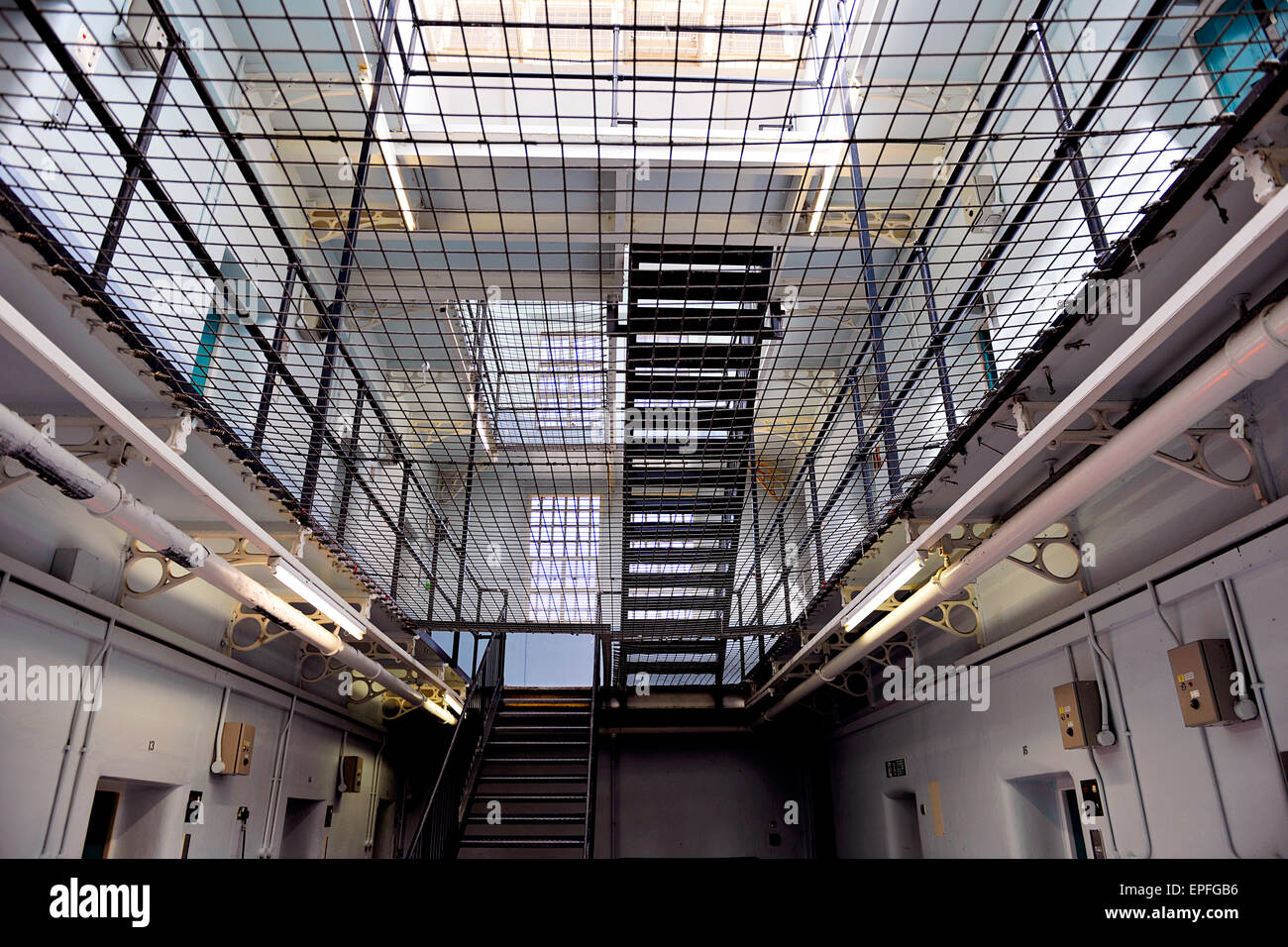 Shepton Mallet prigione, somerset. quando è chiuso nel 2013, è stato il Regno Unito più antichi della prigione di funzionamento. Foto Stock
