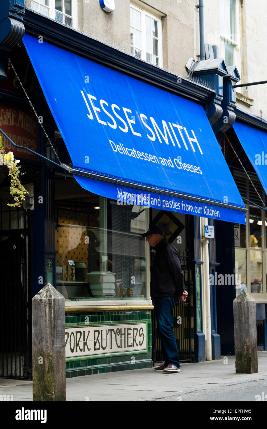 Esterno, Jesse Smith, macellai tradizionali shop , Blackjack Street, Cirencester, Gloucestershire, England Regno Unito Foto Stock