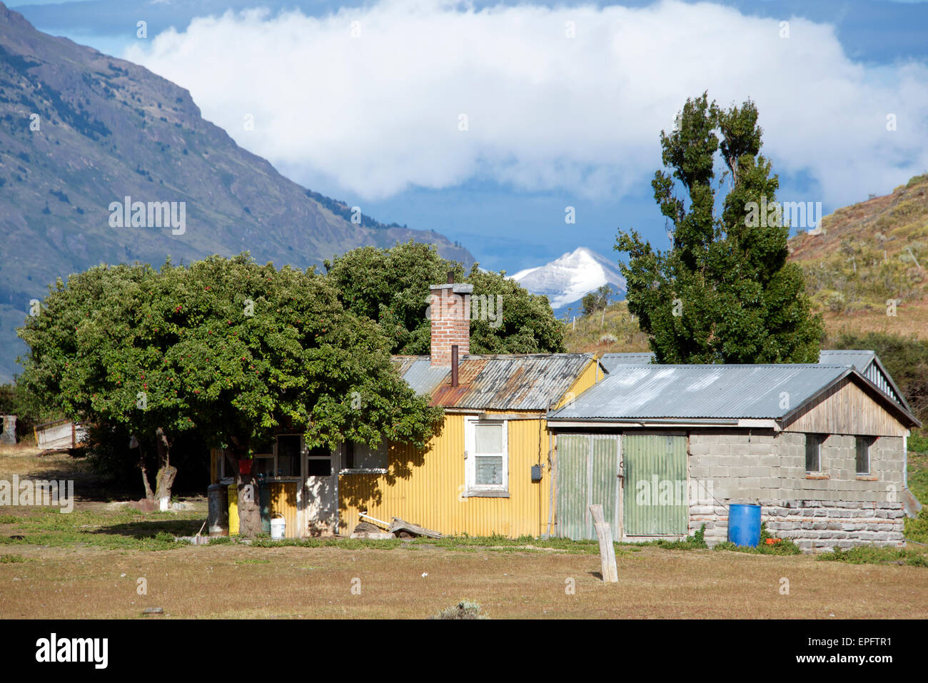 Piccolo agriturismo Patagonia Argentina Foto Stock