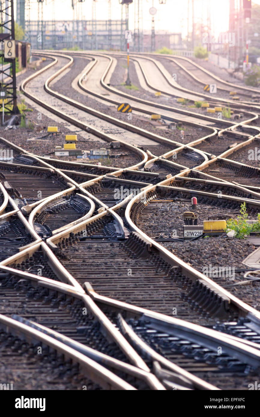 I binari della ferrovia Foto Stock