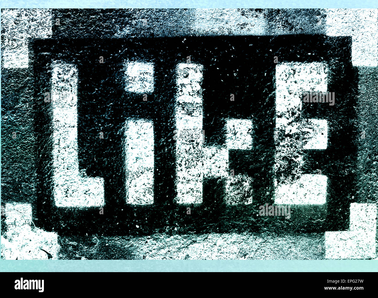 Social media il concetto di rete: disturbato segno con come testo parola isolata su sfondo a trama Foto Stock