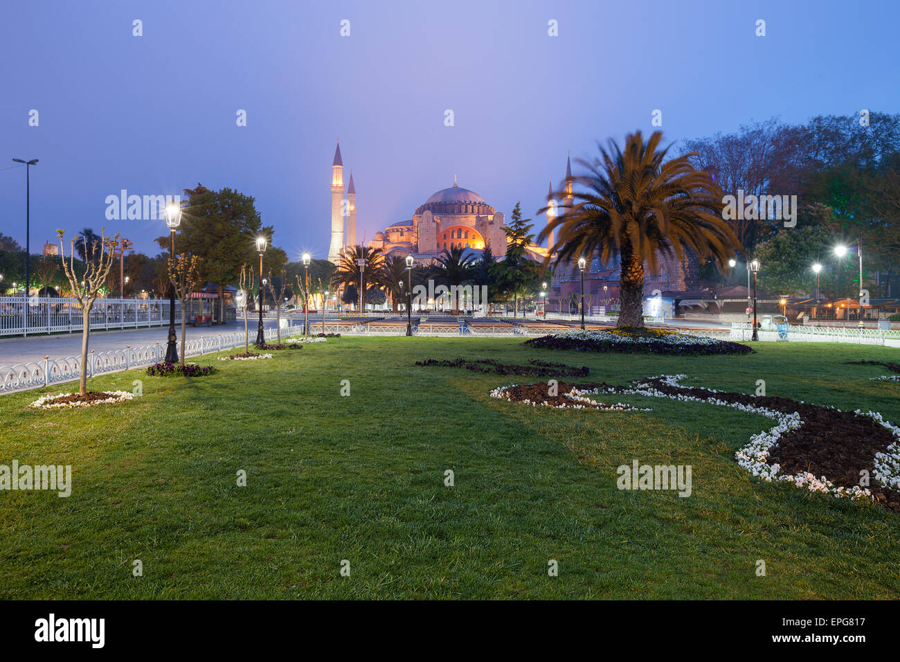 La basilica di Santa Sofia (Hagia Sophia) la chiesa, la moschea e il museo ad Istanbul in Turchia Foto Stock