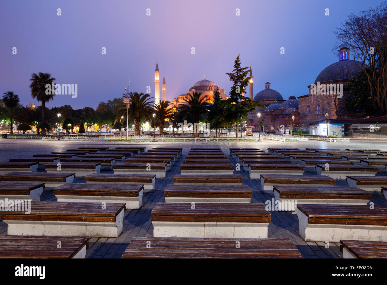 La basilica di Santa Sofia (Hagia Sophia) chiesa ad Istanbul in Turchia Foto Stock