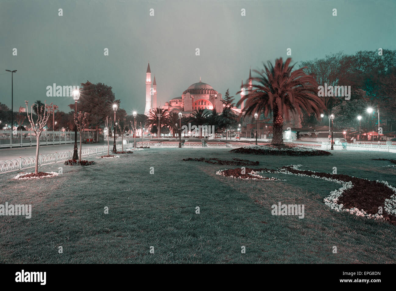 La basilica di Santa Sofia (Hagia Sophia) la chiesa, la moschea e il museo ad Istanbul in Turchia Foto Stock