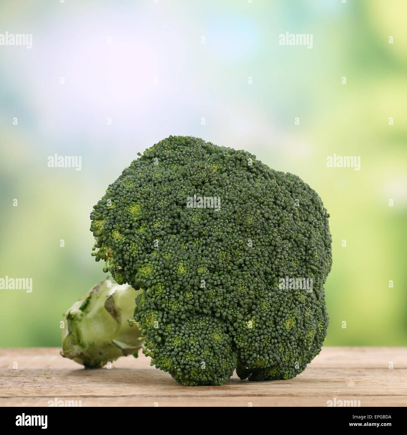 Brokkoli Gem├╝se im Sommer Foto Stock