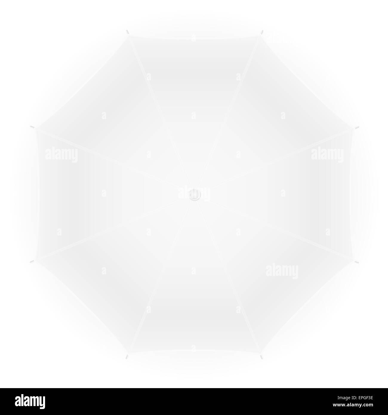 Ombrello bianco illustrazione isolato su sfondo Foto Stock