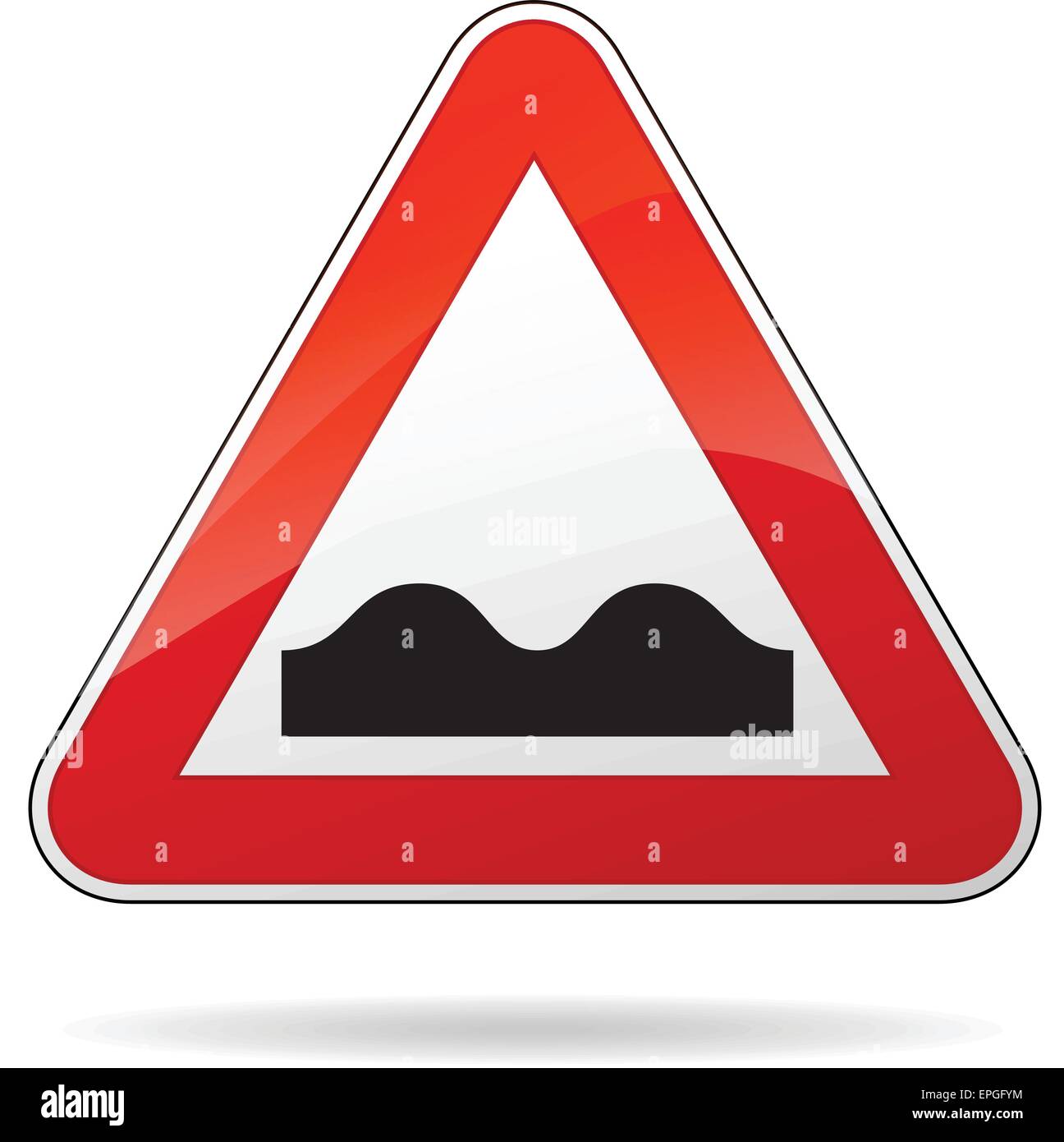 Illustrazione di triangolare segno isolato per bump Illustrazione Vettoriale
