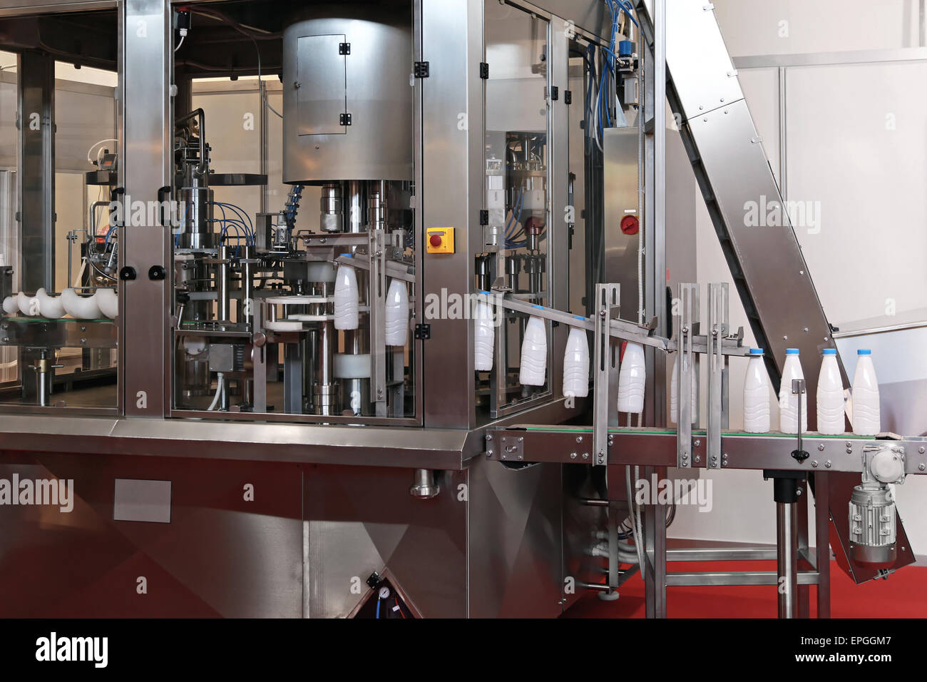 Caseificio linea di confezionamento Foto Stock