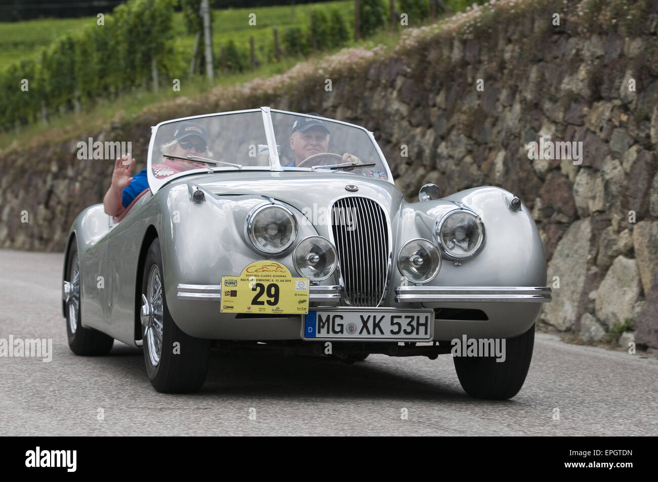 Alto Adige classic cars 2014 Jaguar XK 120 Roadst Foto Stock