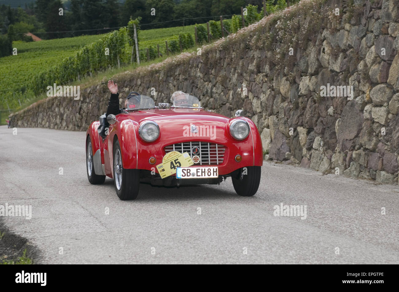 Alto Adige classic cars 2014 Triumph TR3 roadster Foto Stock