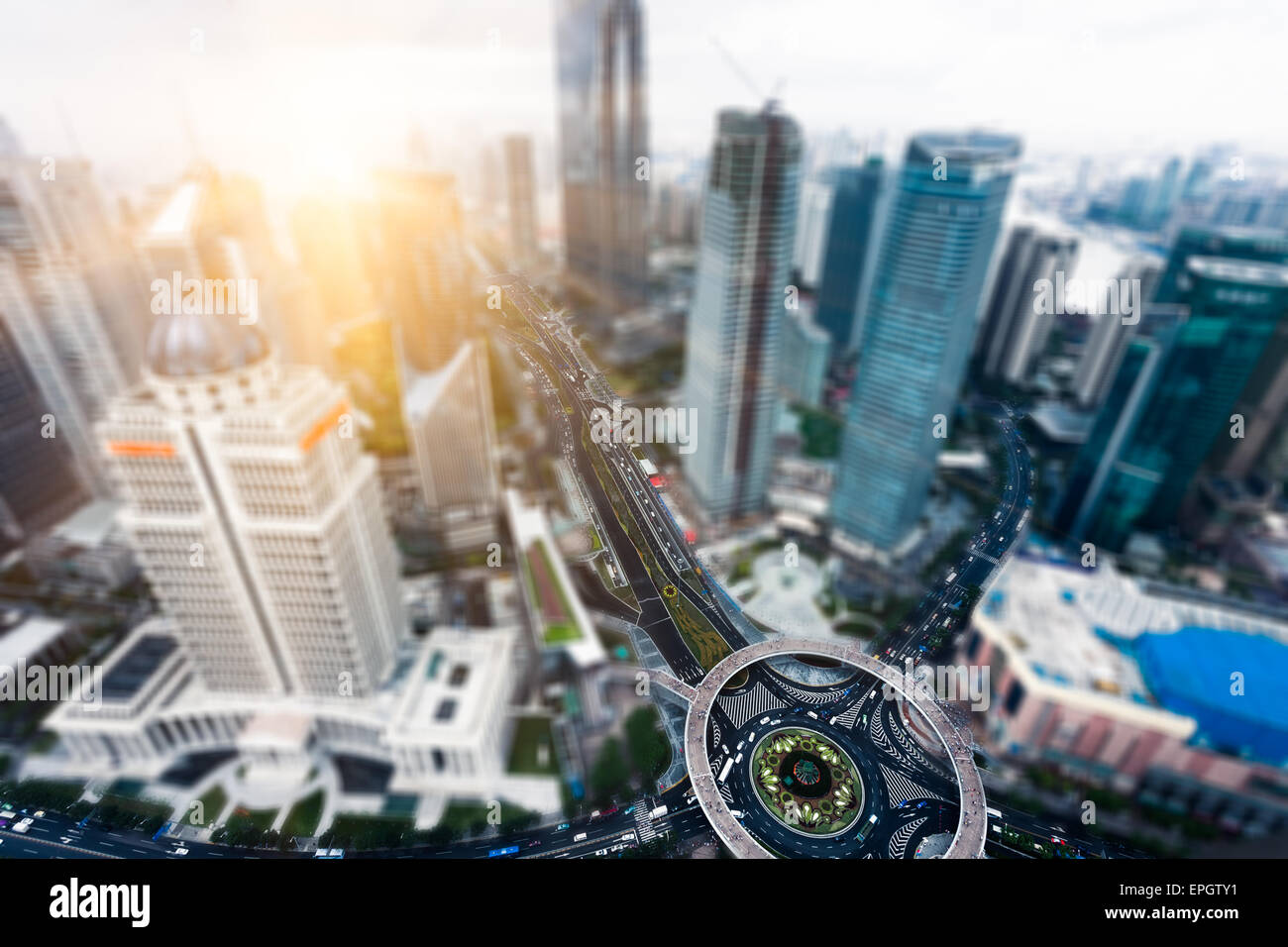 Lujiazui finanziario Center Foto Stock