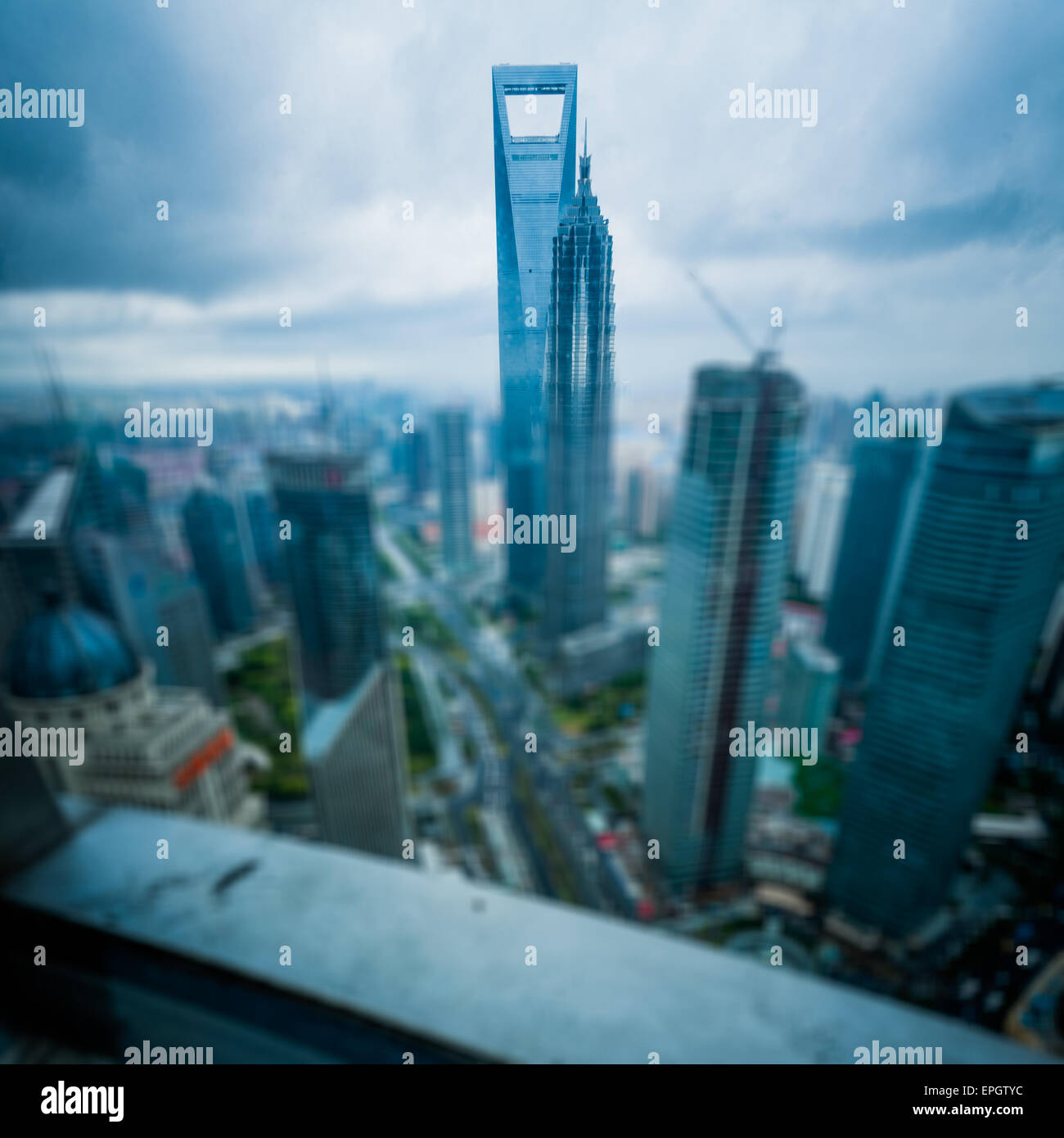 Lujiazui finanziario Center Foto Stock