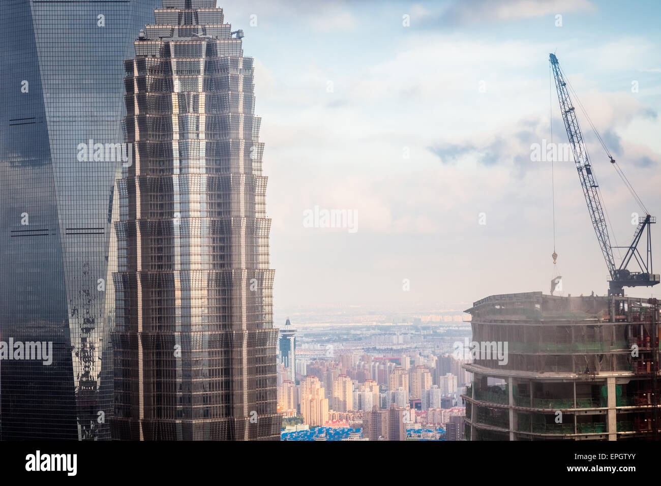 Lujiazui finanziario Center Foto Stock