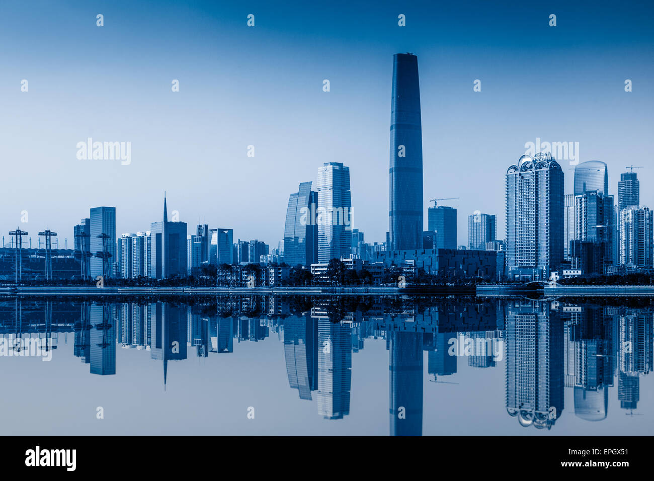 skyline della città Foto Stock