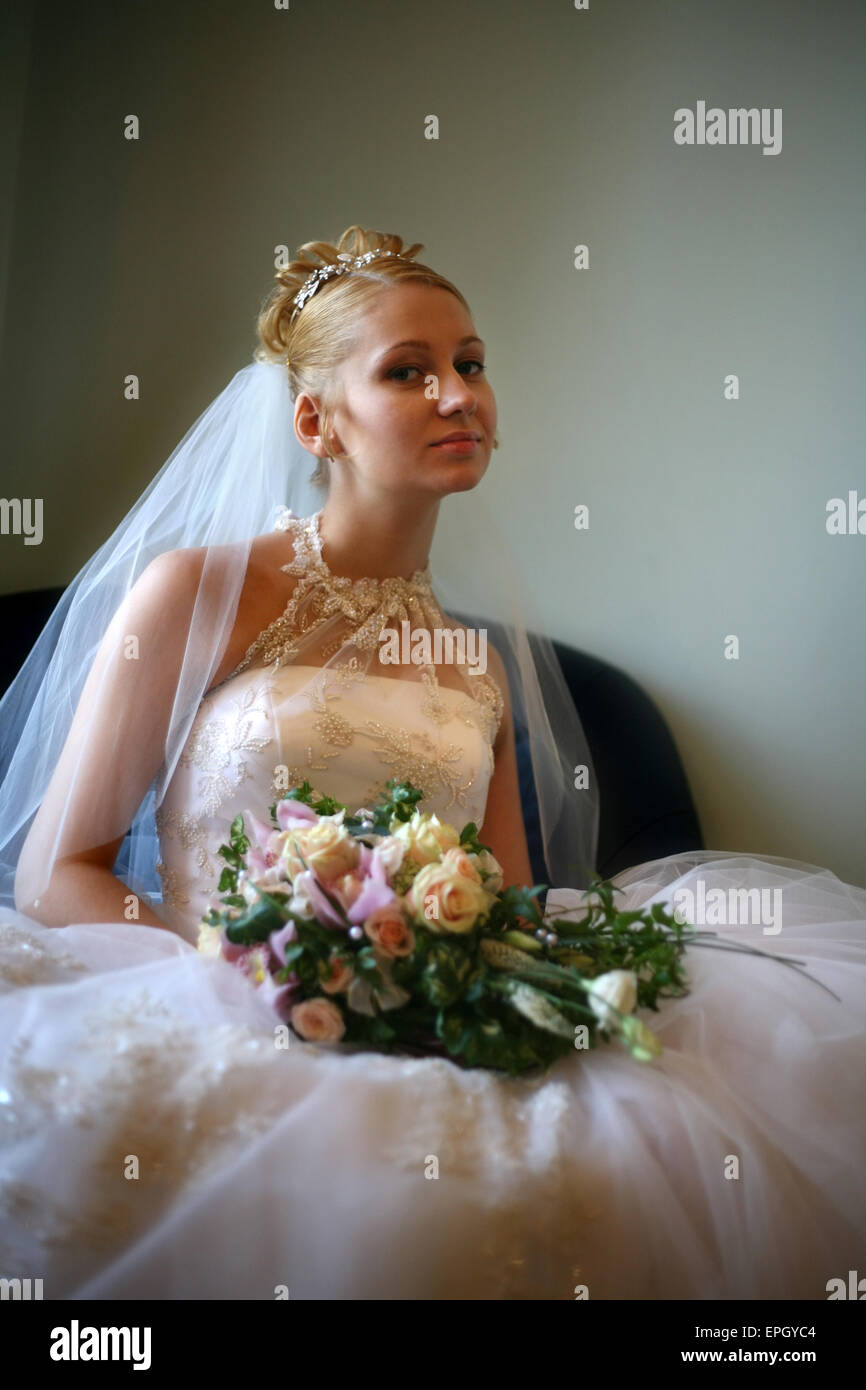 Bella sposa Foto Stock