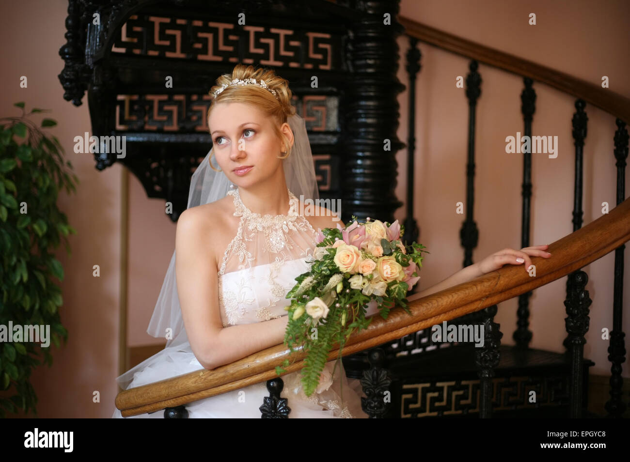 Bella sposa Foto Stock