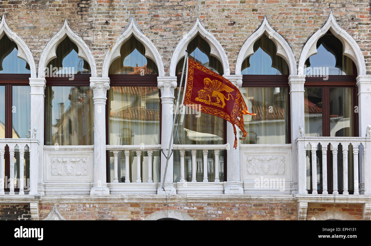 Bandiera di Venezia Foto Stock