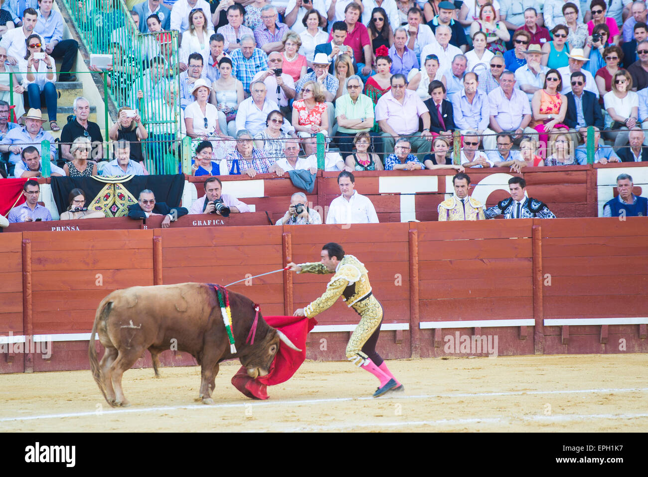 JEREZ DE LA FRONTERA, Spagna - 16 Maggio: torero Enrique Ponce durante la corrida tenutasi presso la fiera di Jerez de la Frotera. (F Foto Stock