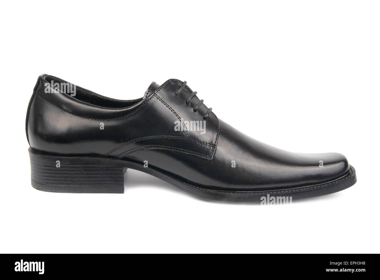 Uomo Scarpe Nero Foto Stock