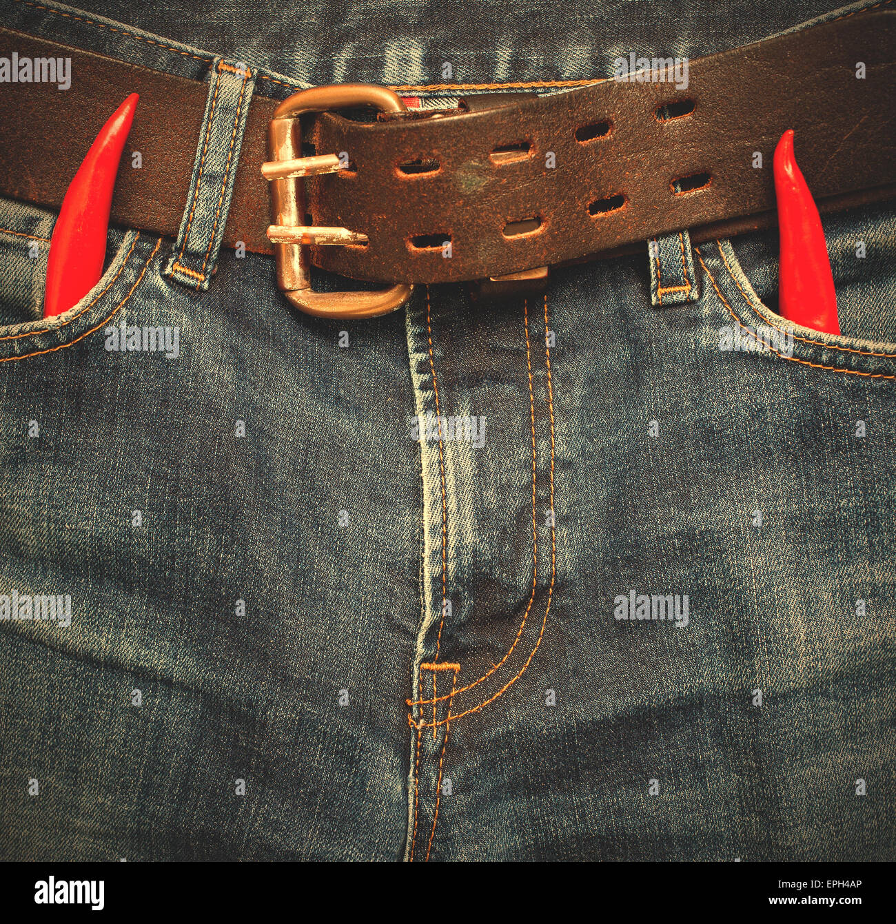 Diavolo jeans di moda Foto Stock