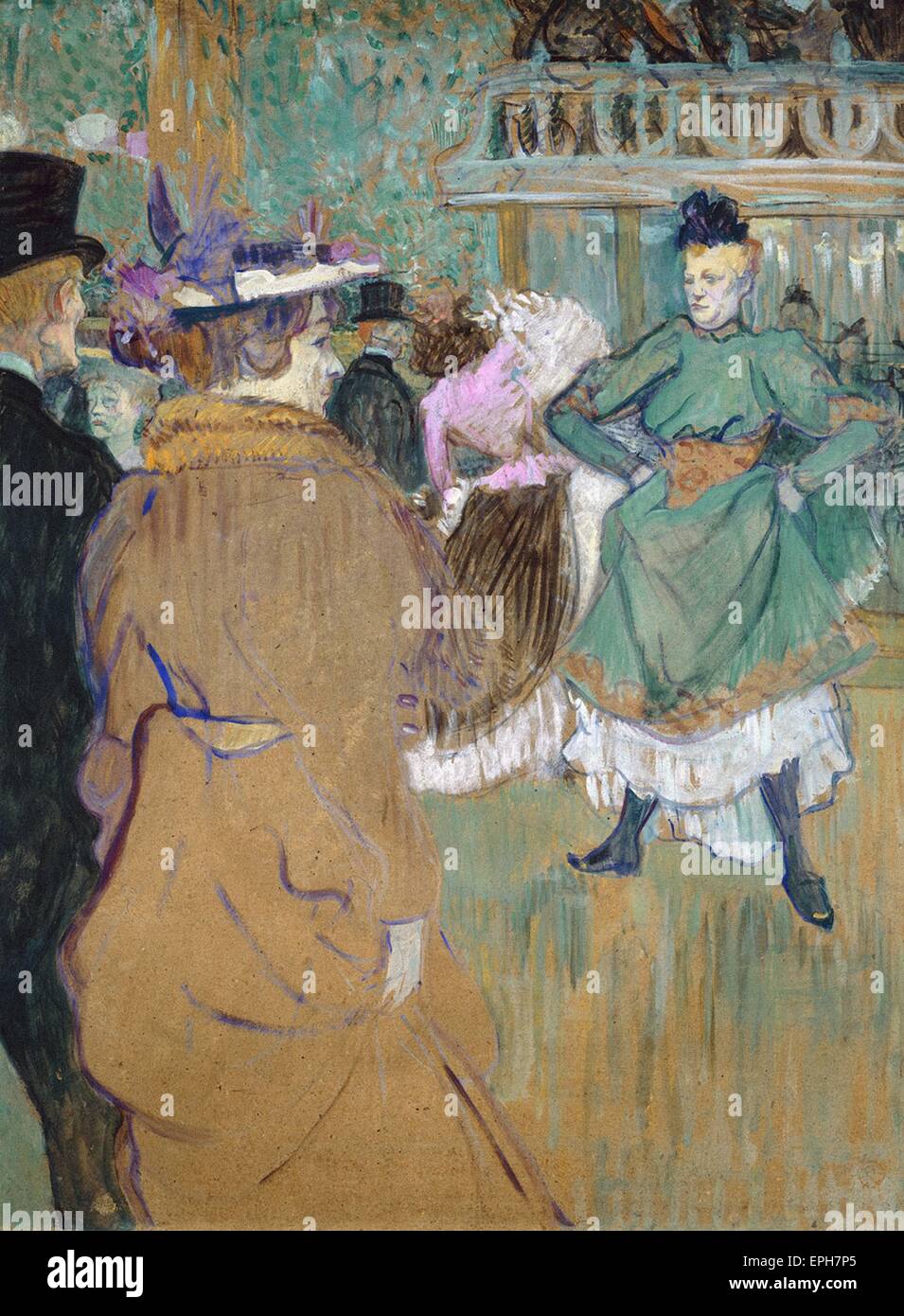 Henri Marie Raymond de Toulouse-Lautrec quadriglia presso il Moulin Rouge Foto Stock