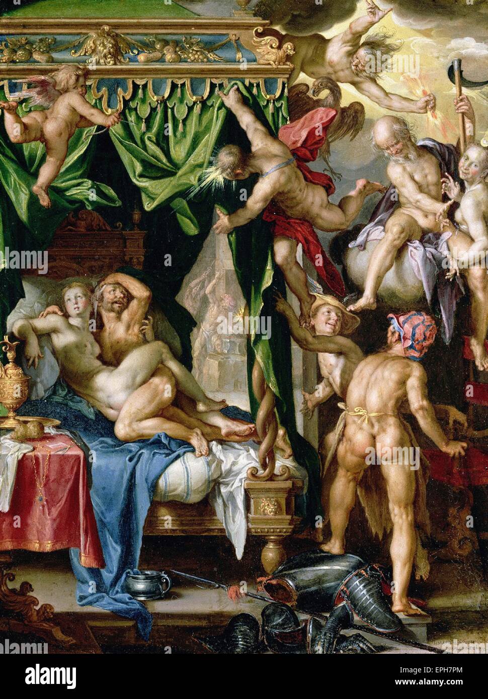 Joachim Wtewael Marte e Venere sorpresi da Dio Foto Stock
