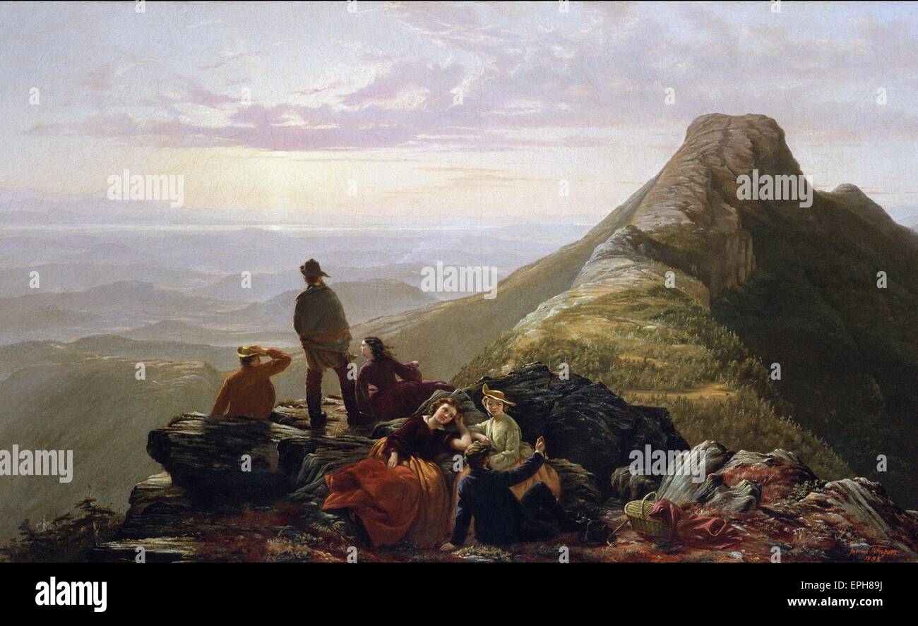 Girolamo B. Thompson tardiva parte sulla montagna in Mansfield Foto Stock