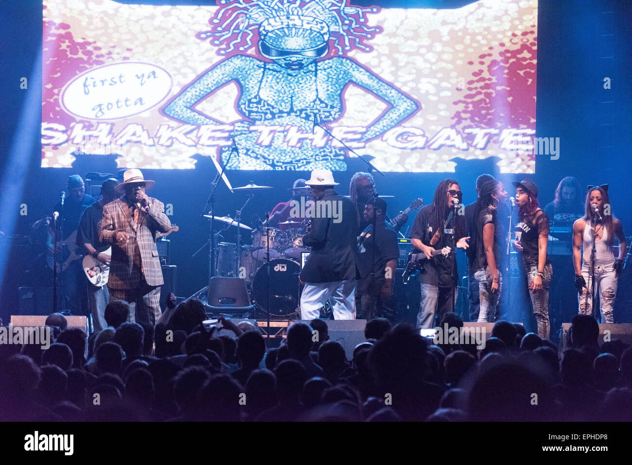 George Clinton & il Parlamento Funkadelic a O2 Academy, Newcastle il 24 aprile 2015 Foto Stock