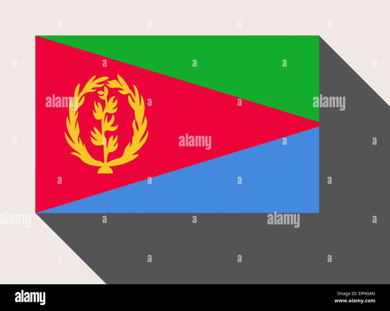 Eritrea bandiera in flat web design di stile. Foto Stock