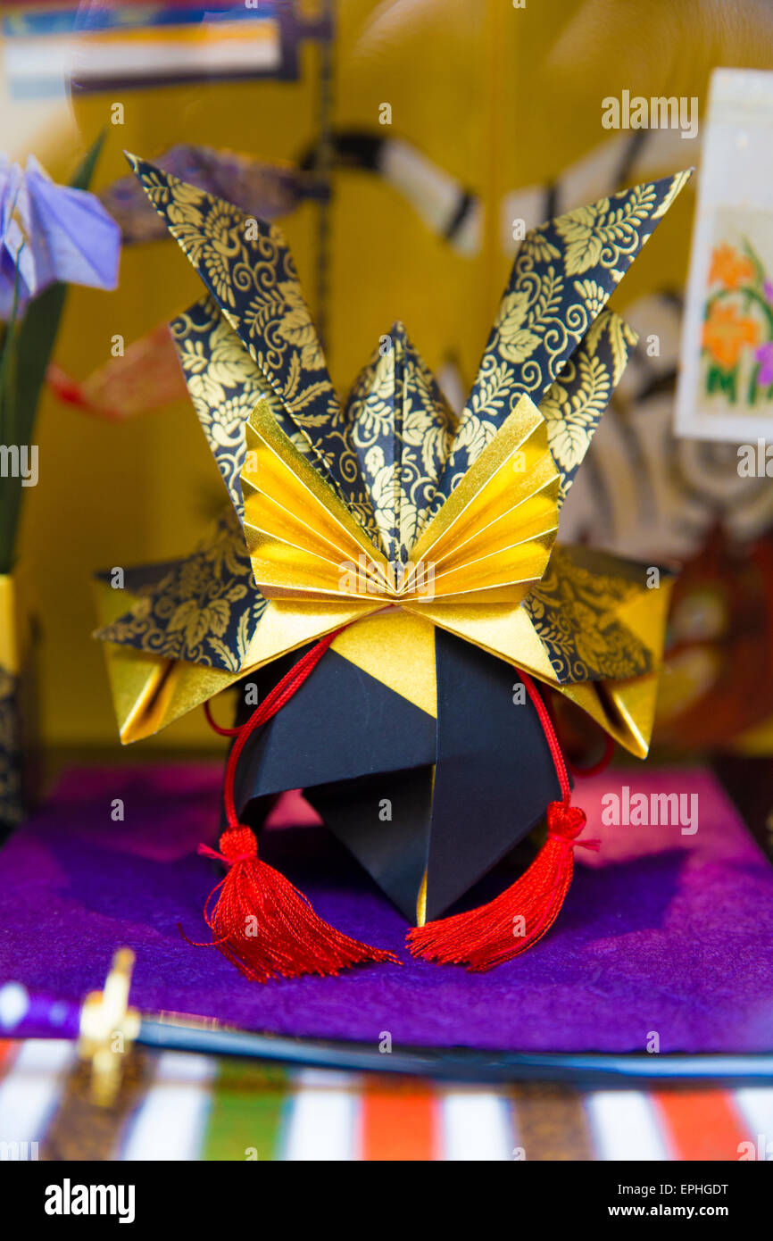 Origami, carta tecnica di piegatura Foto Stock