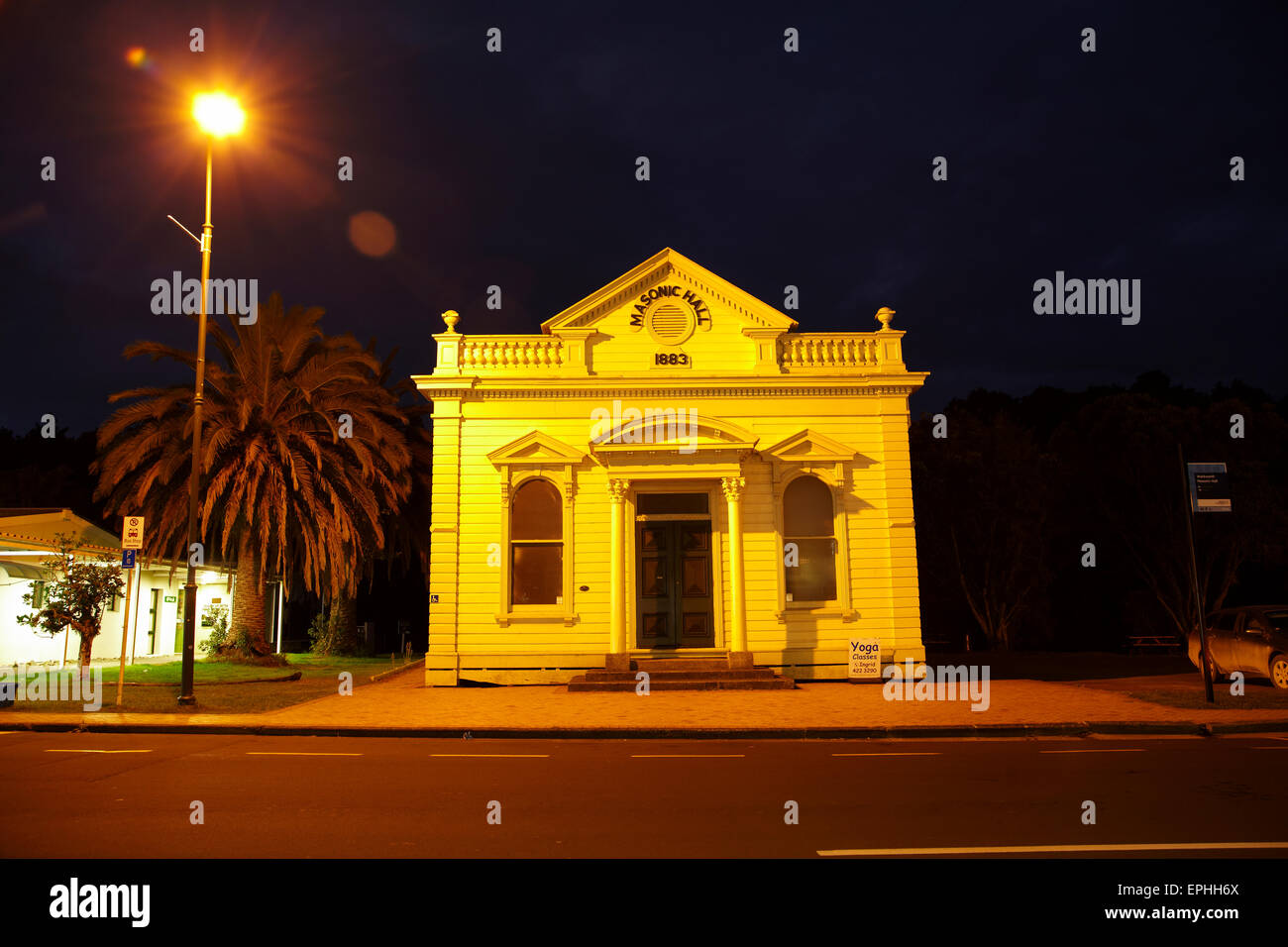 Sala massonico (1883), Warkworth, Regione di Auckland, Isola del nord, Nuova Zelanda Foto Stock