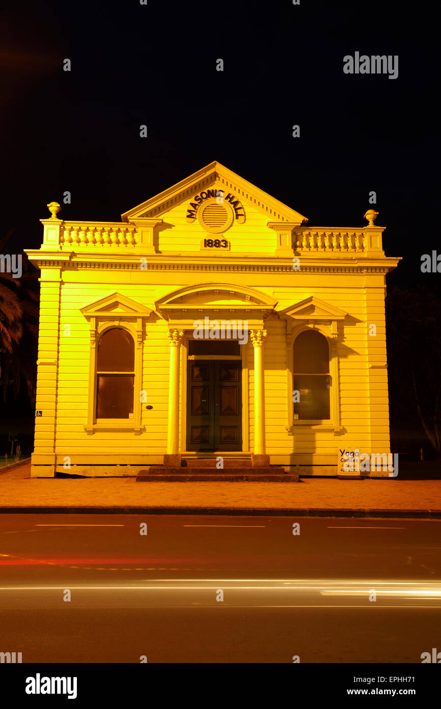 Sala massonico (1883), Warkworth, Regione di Auckland, Isola del nord, Nuova Zelanda Foto Stock