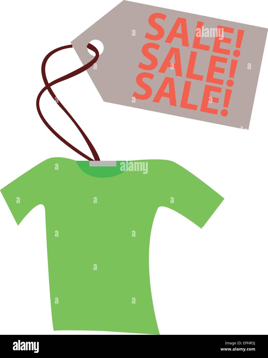 Illustrazione Vettoriale. Shirt con l annuncio di vendita su sfondo bianco. Illustrazione Vettoriale