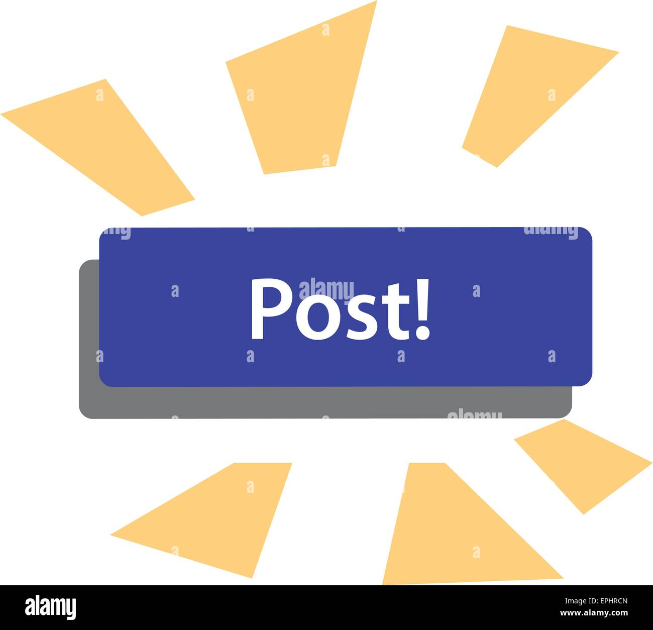 Illustrazione Vettoriale di social media e un concetto di rete. Nuovo post icona. Illustrazione Vettoriale