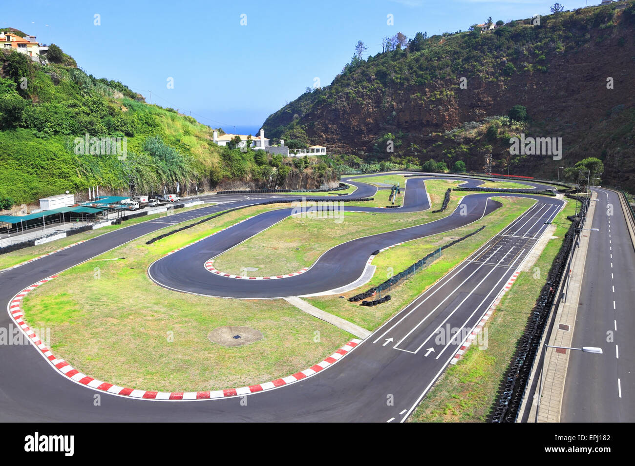 Via auto nell'isola di Madera Foto Stock
