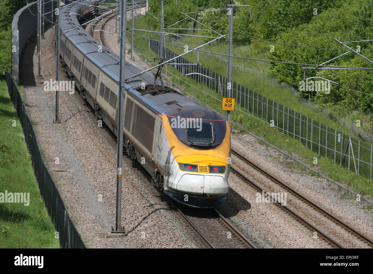 Il treno Eurostar HS2 Foto Stock