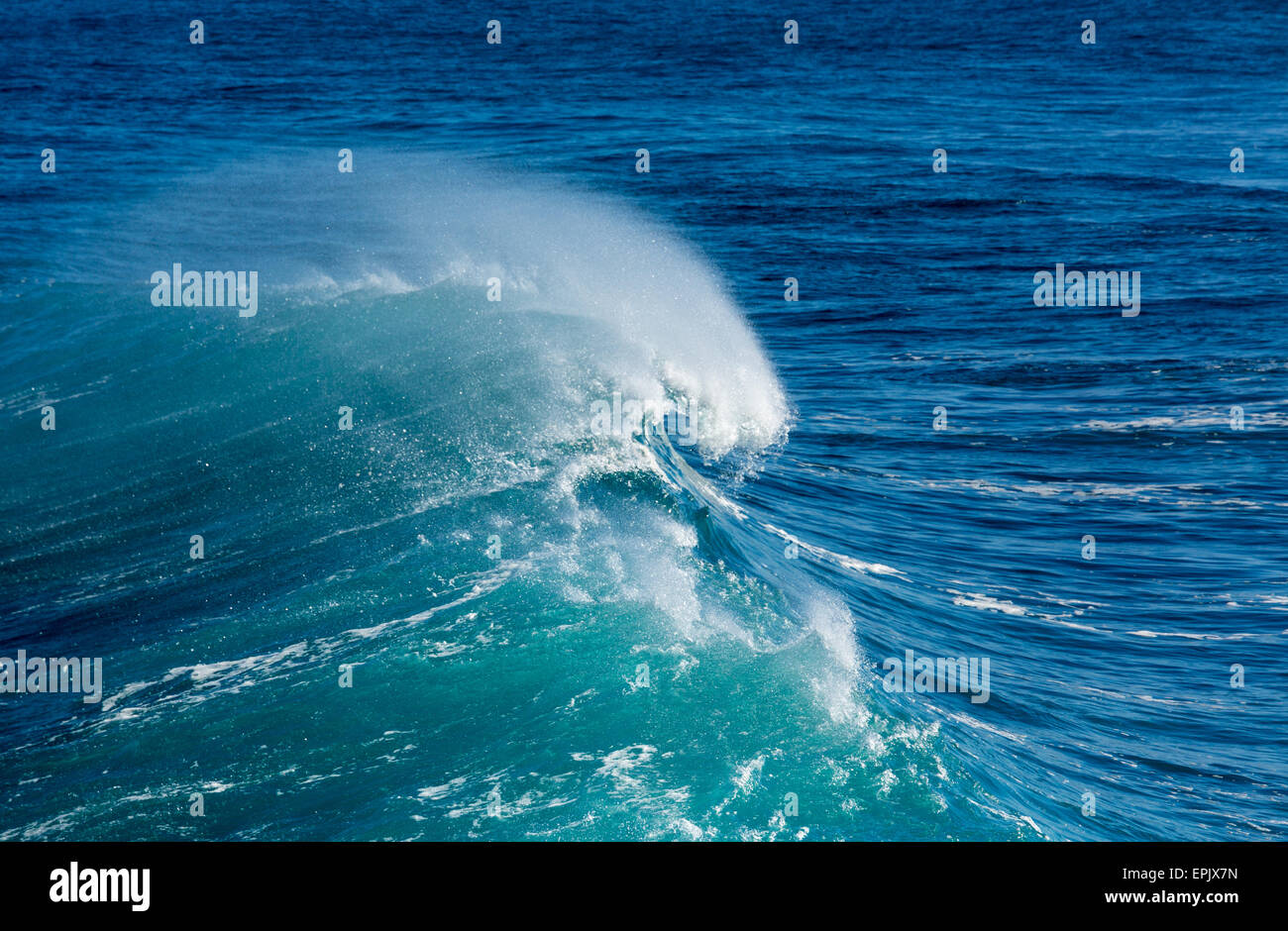 Moto congelati della grande onda in mare Foto Stock